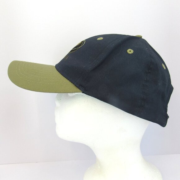 Alaska Embroidered Logo with Fish Men's Blue Adjustable Strap Back Cap Hat - Picture 3 of 8